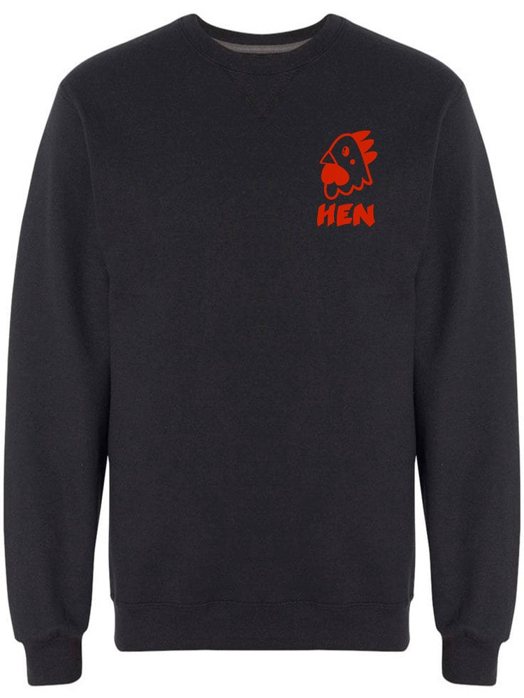 Red Hen Head Pocket Doodle Sweatshirt Men's -Image by Shutterstock