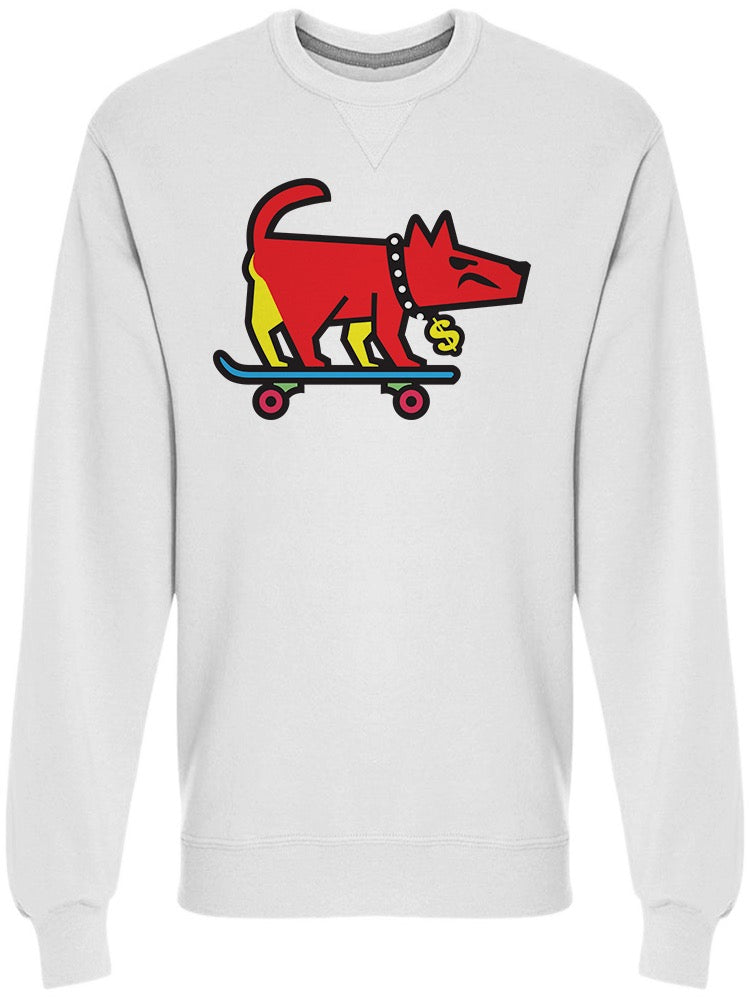 Angry Skater Dog Cash Collar Sweatshirt Men's -Image by Shutterstock