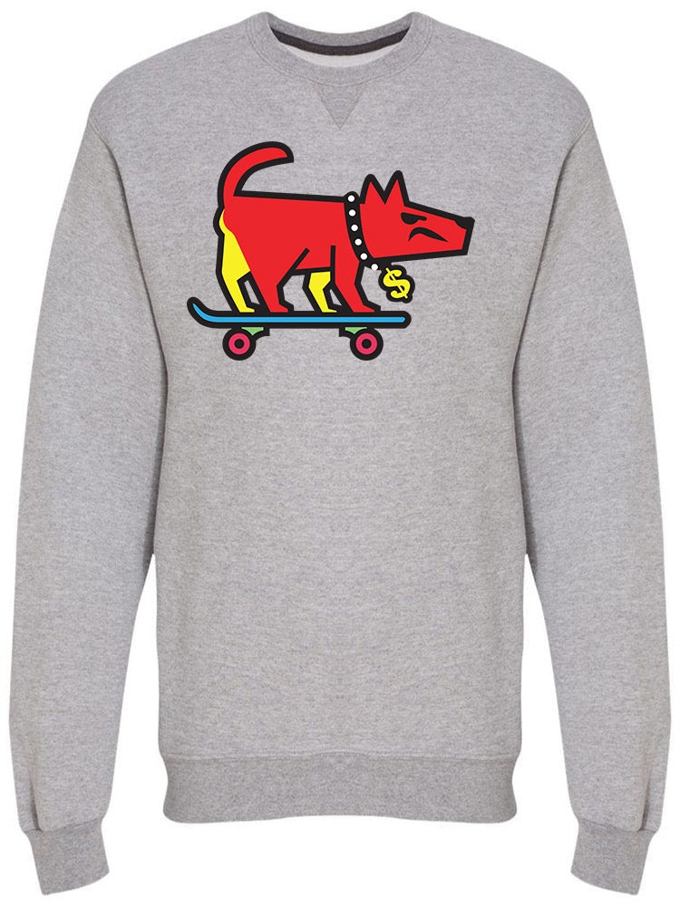 Angry Skater Dog Cash Collar Sweatshirt Men's -Image by Shutterstock
