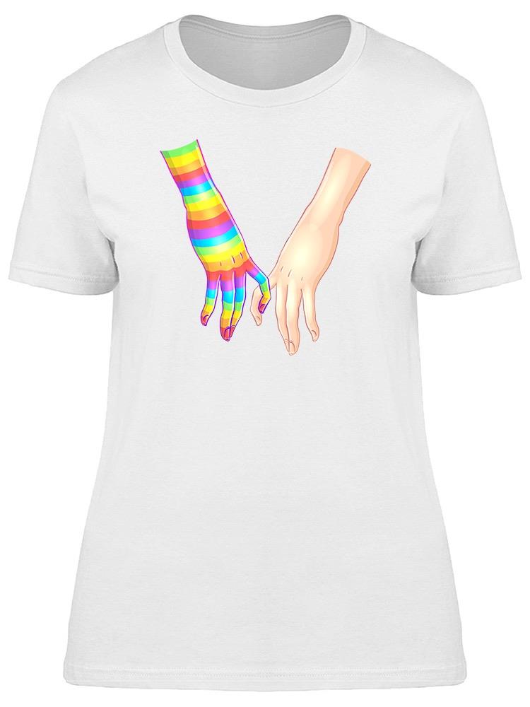 Lgbt Colors Support Female Hands Tee Women's -Image by Shutterstock