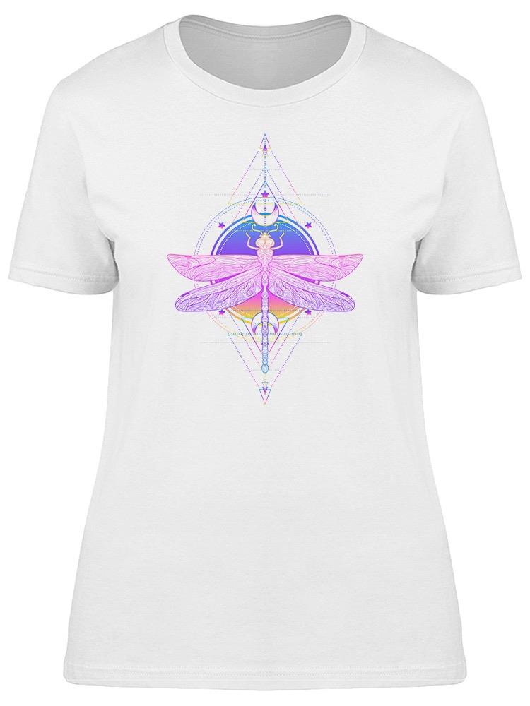 Dragonfly In Color Geometric  Tee Women's -Image by Shutterstock