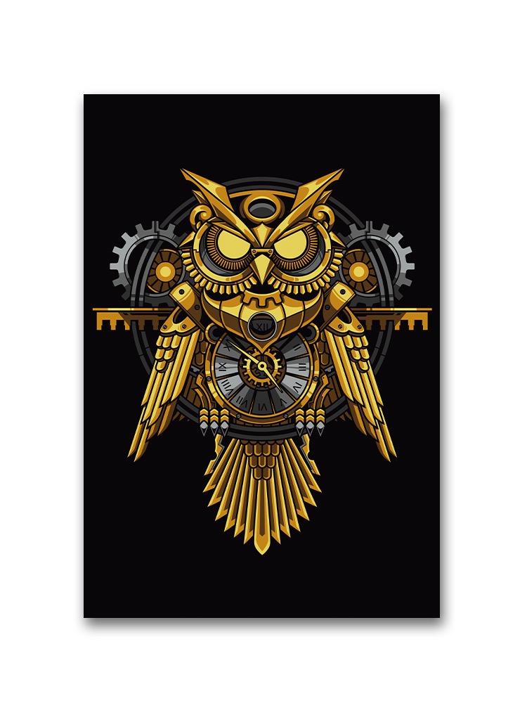 Steampunk Owl Cartoon Poster -Image by Shutterstock