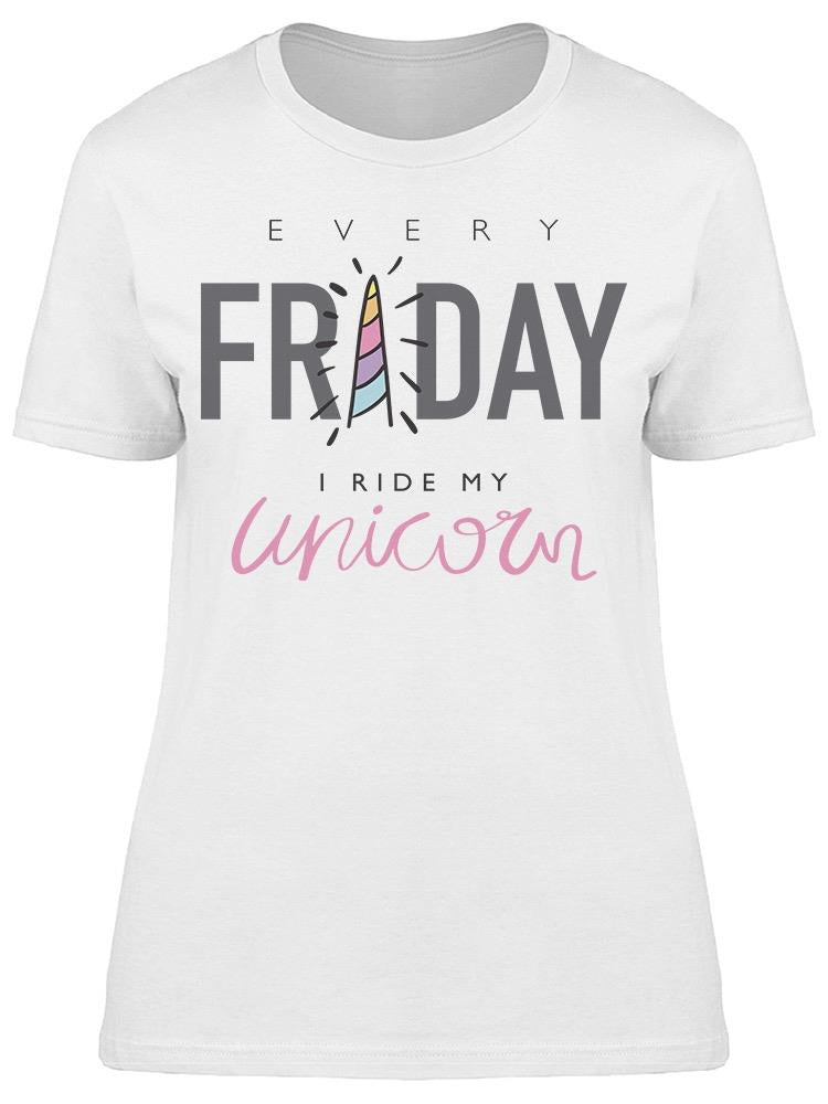 Every Friday Ride Unicorn  Tee Women's -Image by Shutterstock
