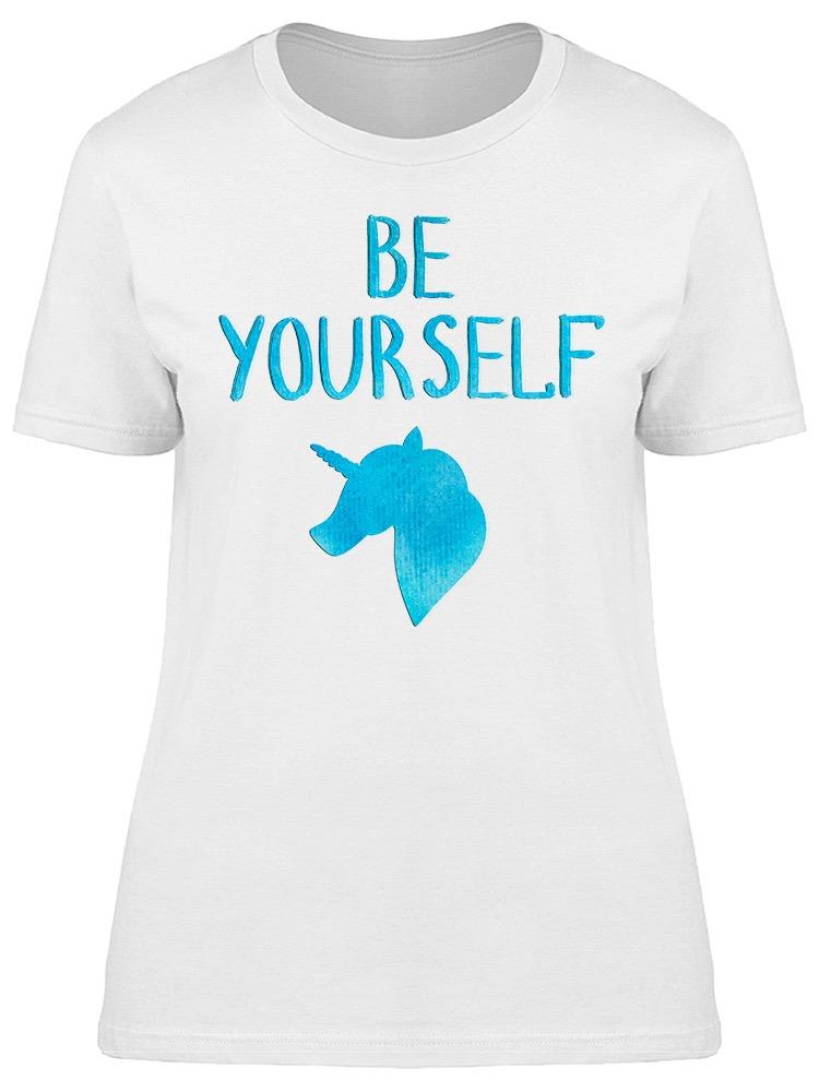 Blue Be Yourself Unicorn Tee Women's -Image by Shutterstock