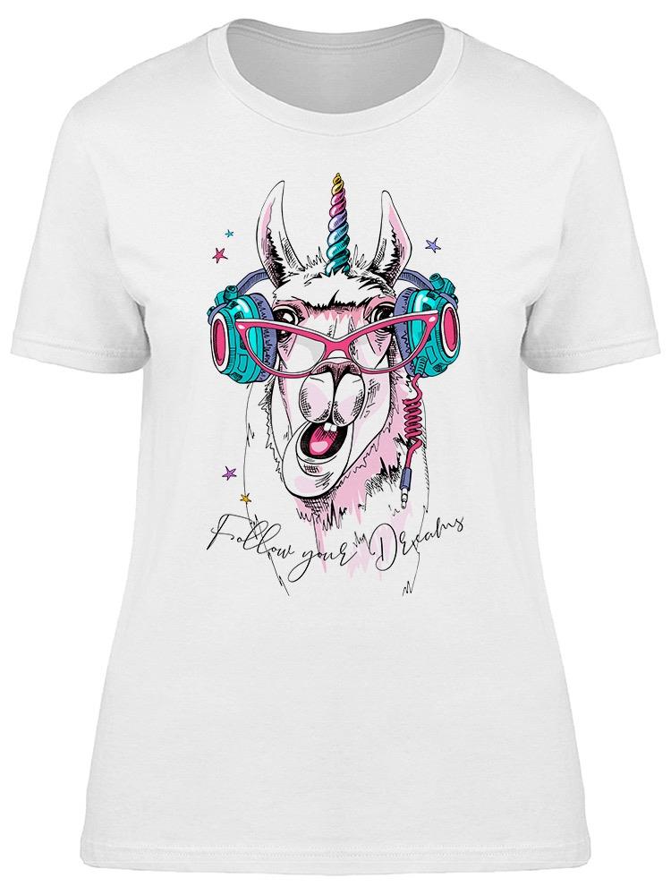 Follow Your Dreams Llama Tee Women's -Image by Shutterstock