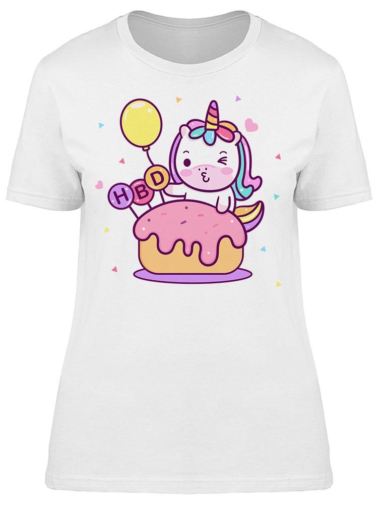 Unicorn Hbd Cake Tee Women's -Image by Shutterstock