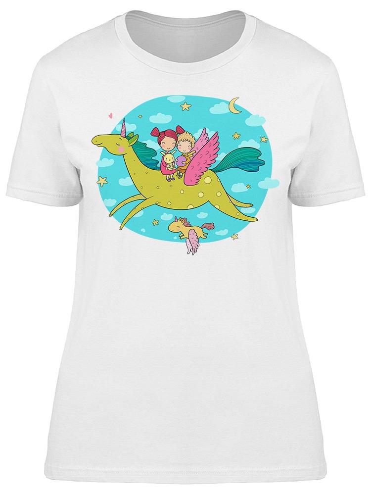 Boy Girl And Unicorn Tee Women's -Image by Shutterstock