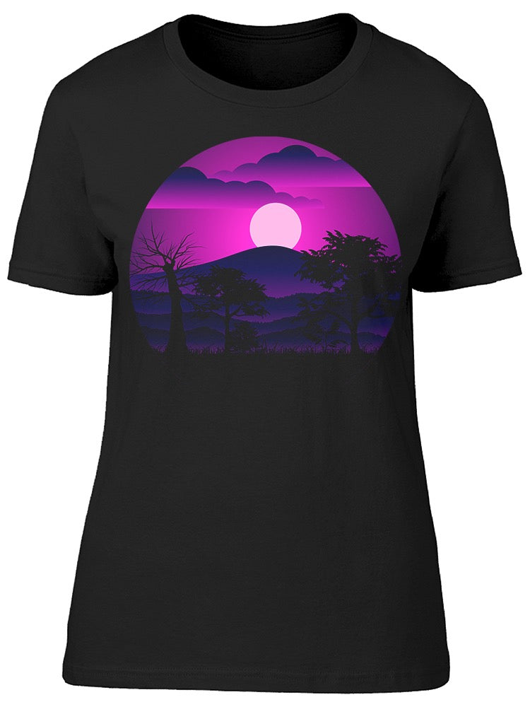 Landscape Hill At Night Tee Women's -Image by Shutterstock