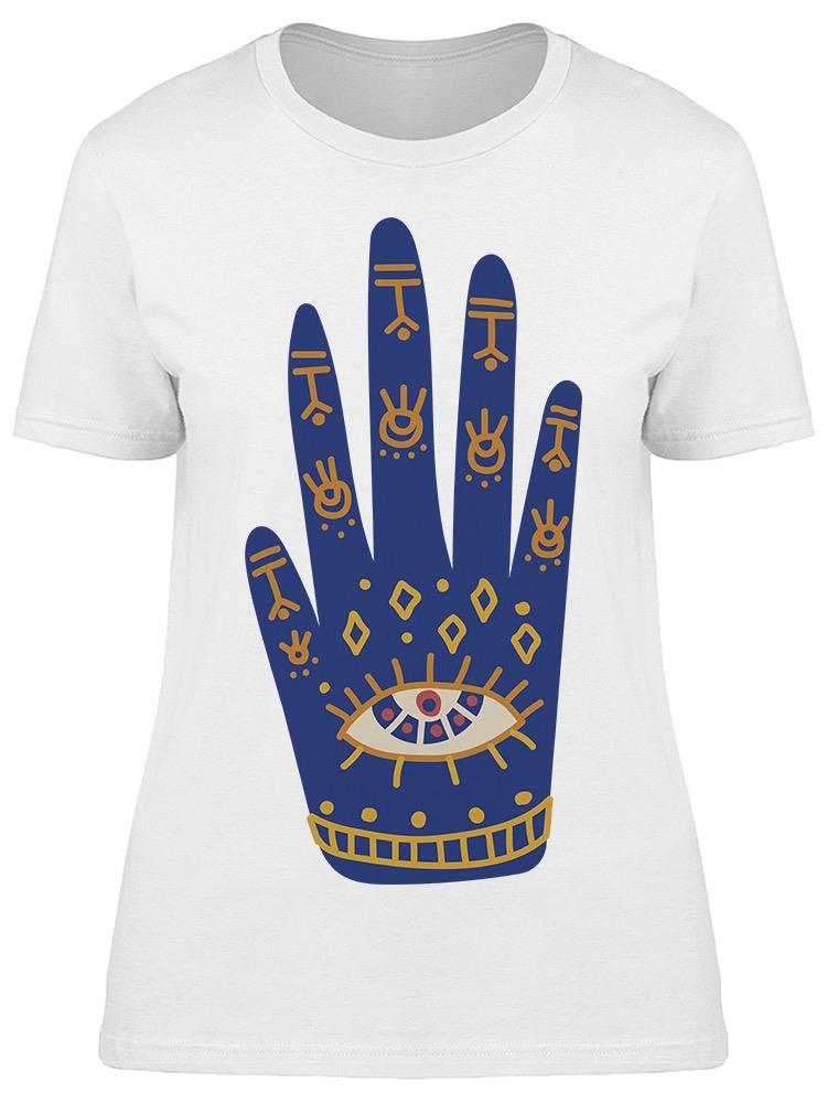 Ornate Hand With Sacred Symbols Tee Women's -Image by Shutterstock