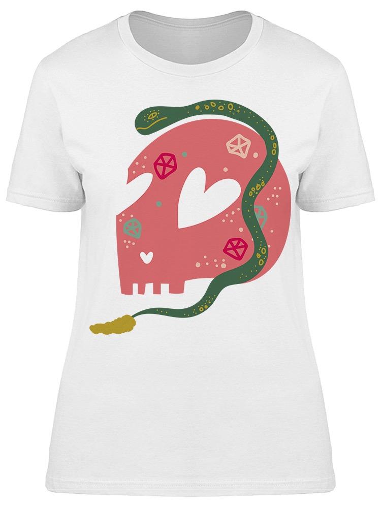 Human Skull And Snake Tee Women's -Image by Shutterstock