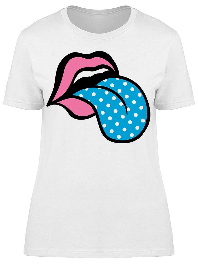 Pop Art  Speaking Pink Lips Tee Women's -Image by Shutterstock