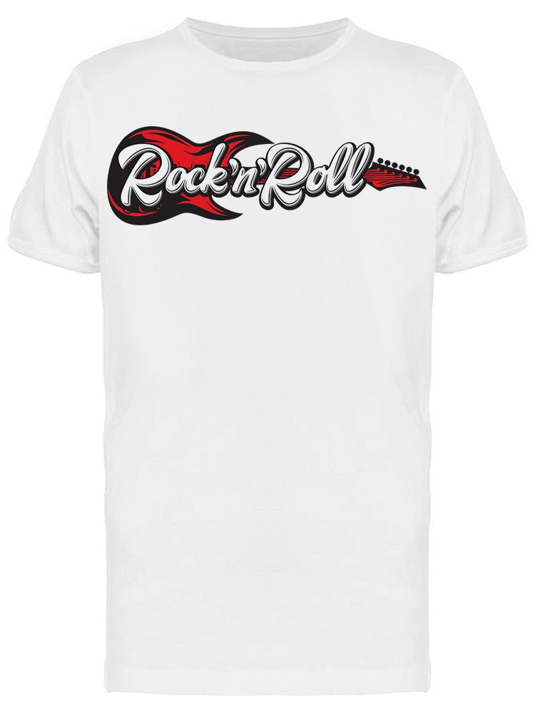 Rock And Roll Guitar Graphic Tee Men's -Image by Shutterstock