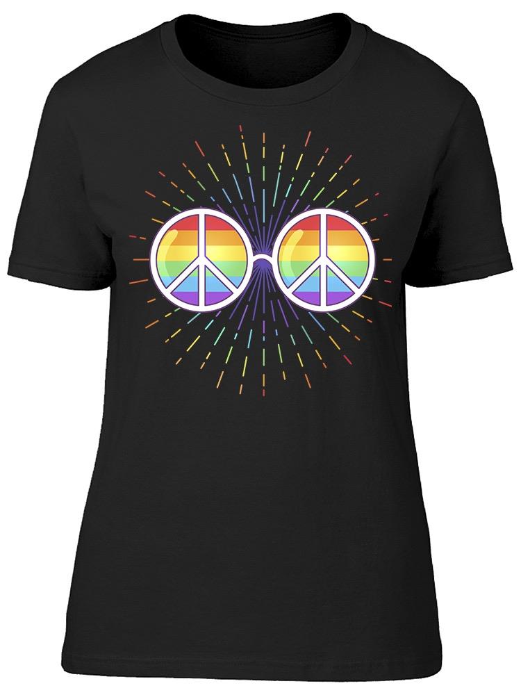 Hippie Sunglasses With Rainbow Tee Women's -Image by Shutterstock