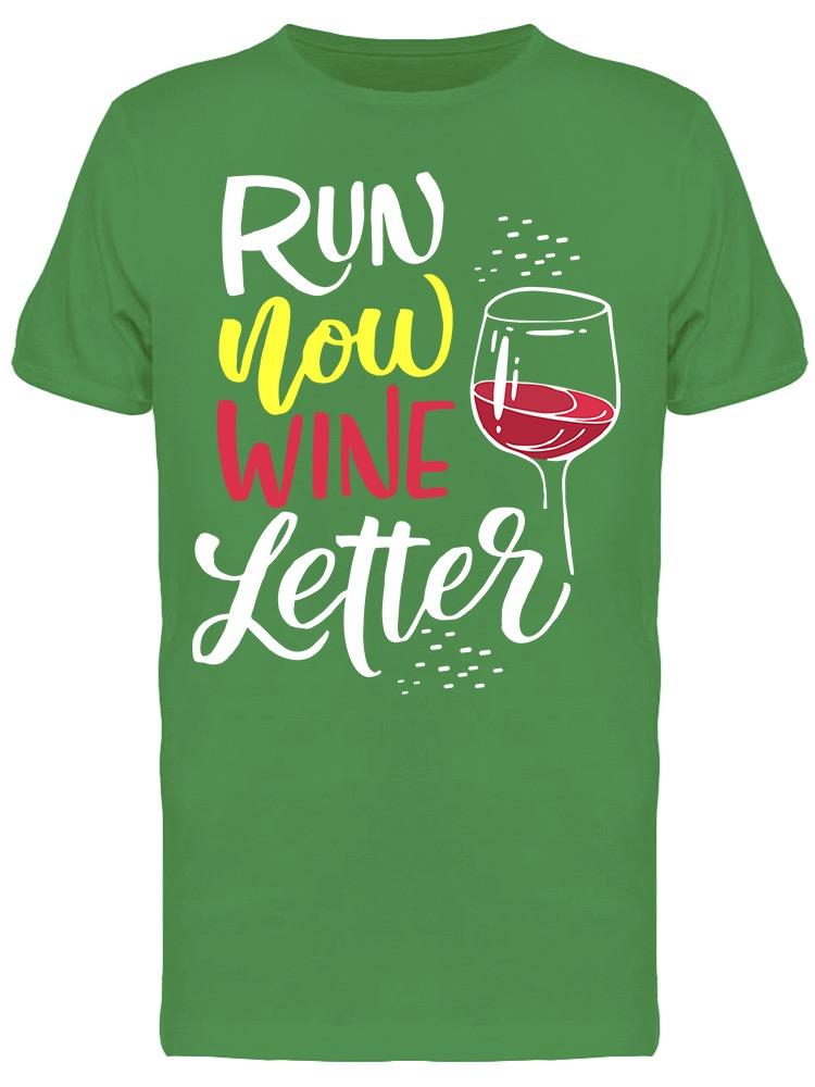 Run Now, Wine Letter Tee Men's -Image by Shutterstock