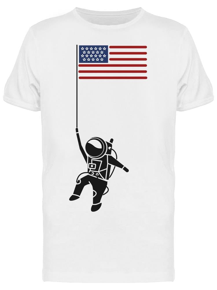 Astronaut Usa Flag  Tee Men's -Image by Shutterstock