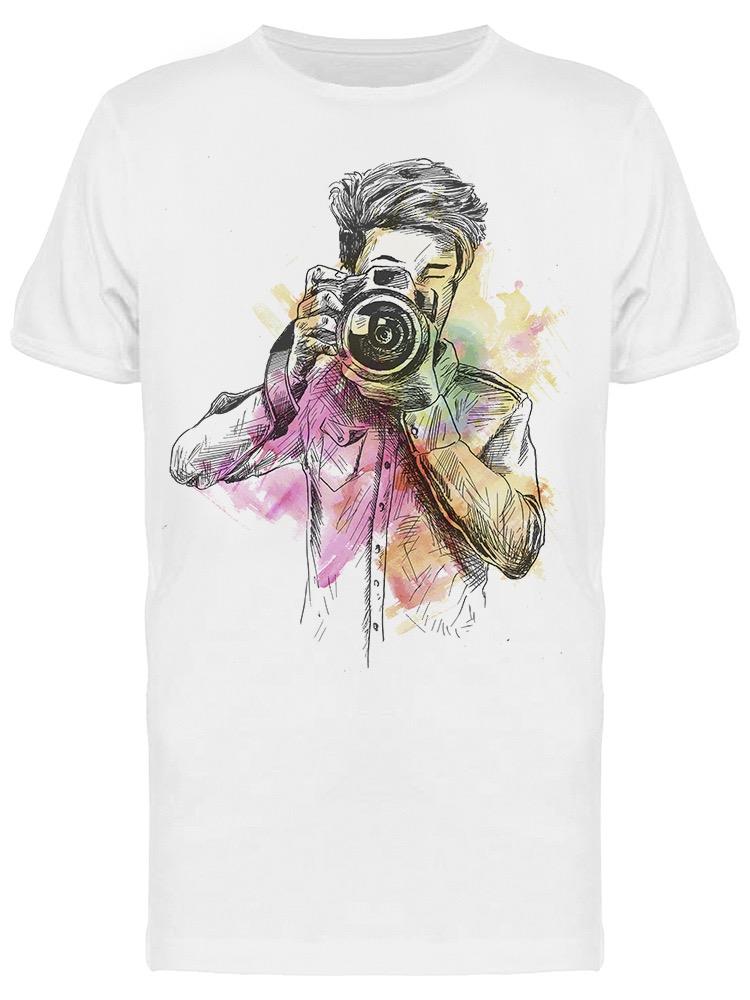 Photographer With Camera Tee Men's -Image by Shutterstock