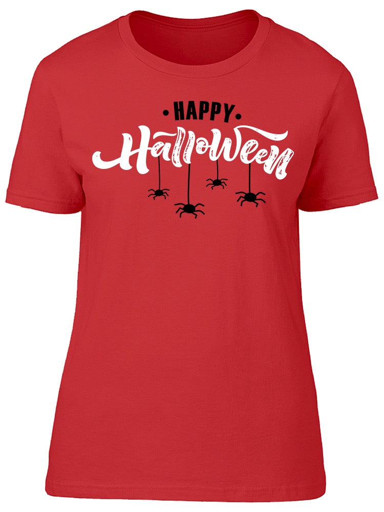 Happy Halloween Holiday Spiders Tee Women's -Image by Shutterstock