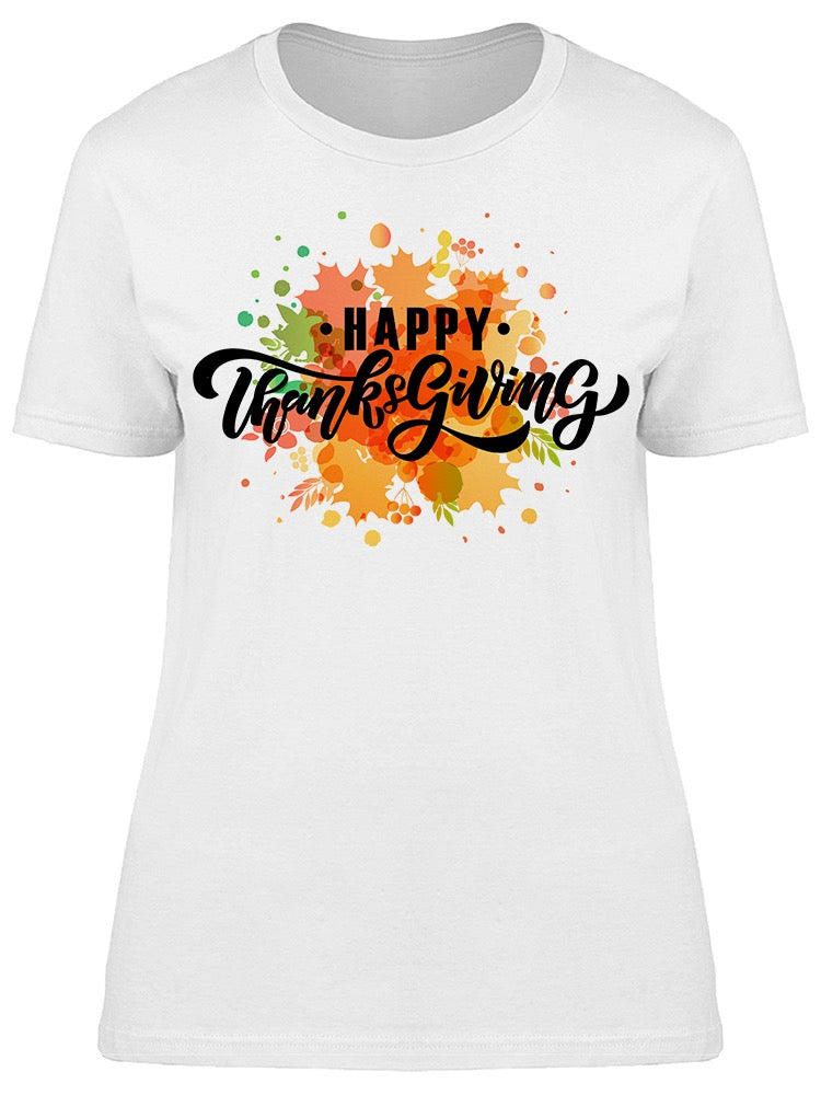 Happy Thanksgiving Graphic Tee Women's -Image by Shutterstock