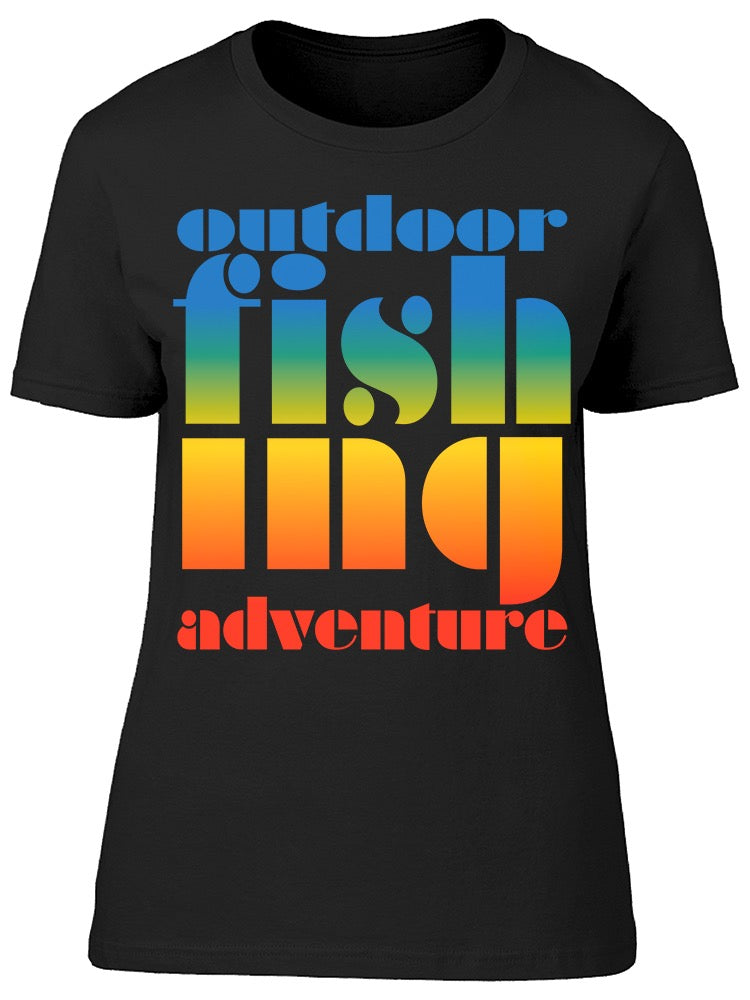Outdoor Fishing Graphic Tee Women's -Image by Shutterstock