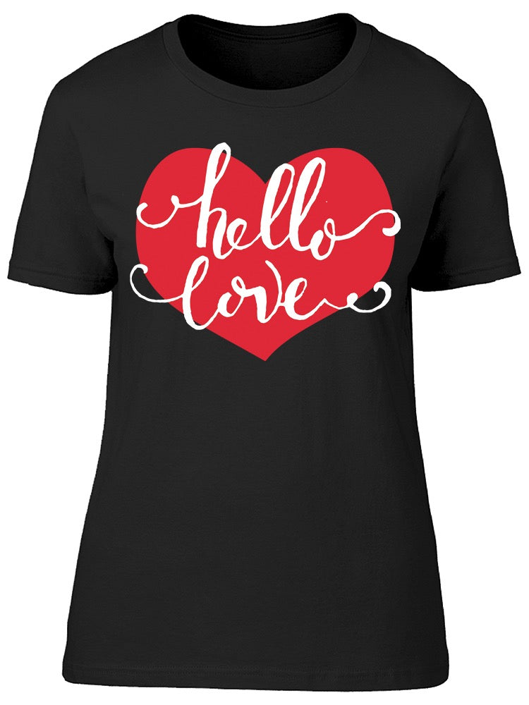 Hello Love Heart Tee Women's -Image by Shutterstock