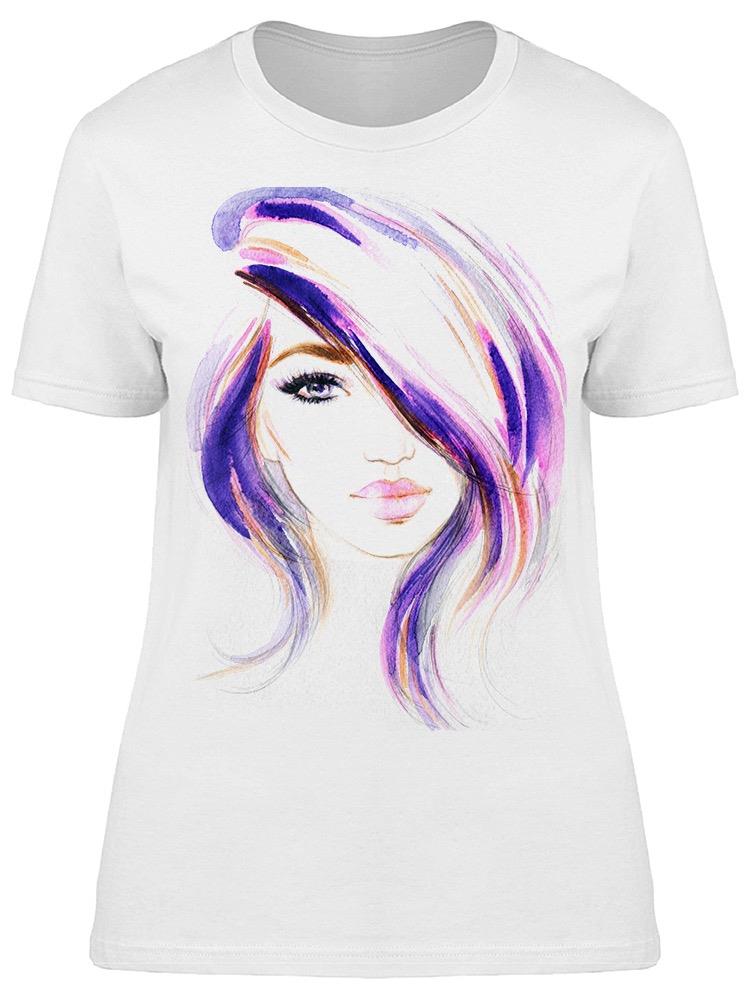 Abstract Woman Face Fashion Tee Women's -Image by Shutterstock