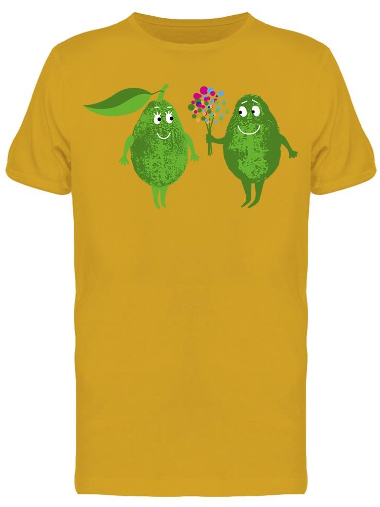 Two Avocados, Couple And Flowers Tee Men's -Image by Shutterstock