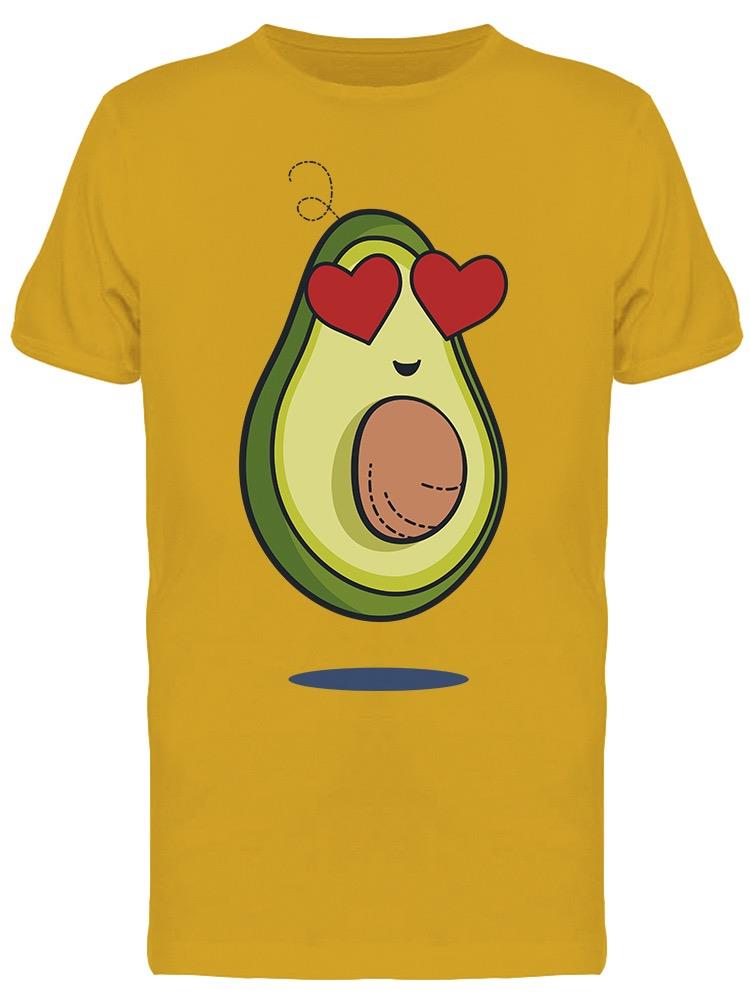 Cute Avocado In Love, Heart Eyes Tee Men's -Image by Shutterstock