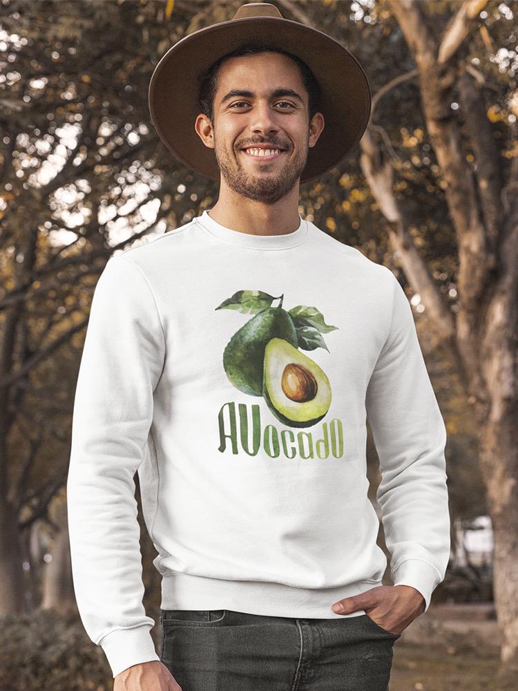 Artistic Watercolor Avocado Sweatshirt Men's -Image by Shutterstock
