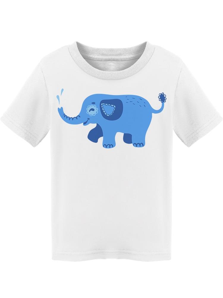 Splashing Cute Blue Elephant Tee Toddler's -Image by Shutterstock