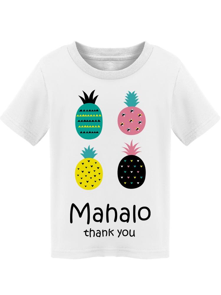 Mahalo Colored Pineapples Tee Toddler's -Image by Shutterstock