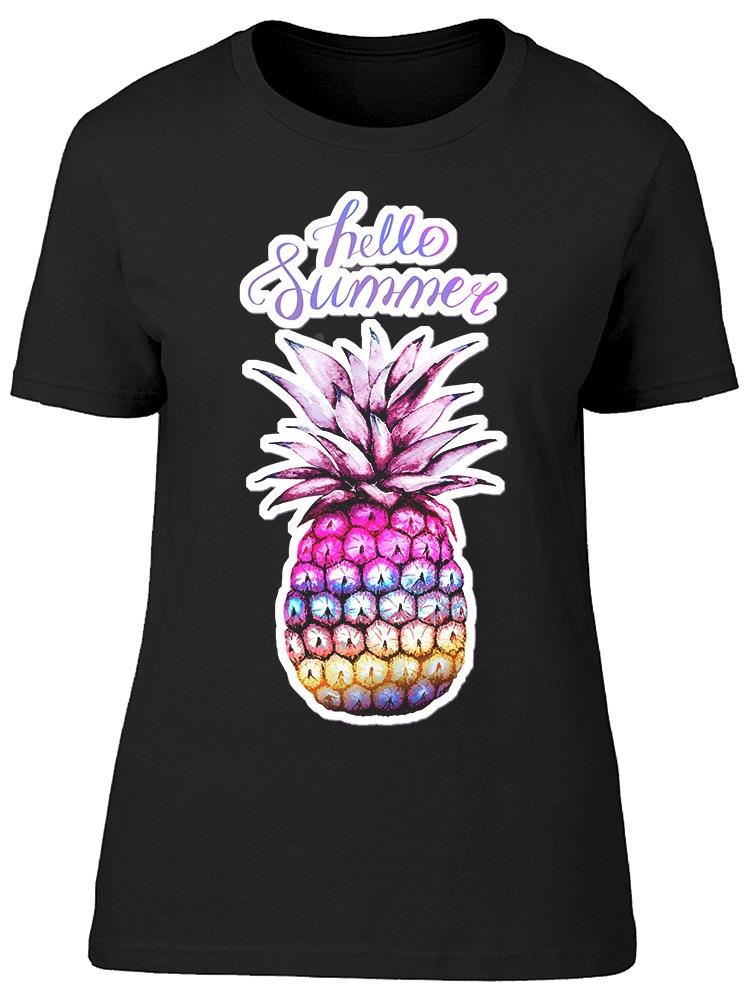 Hello Pineapple Fruit Tee Women's -Image by Shutterstock