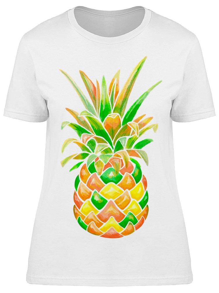 Watercolor Pineapple Graphic Tee Women's -Image by Shutterstock