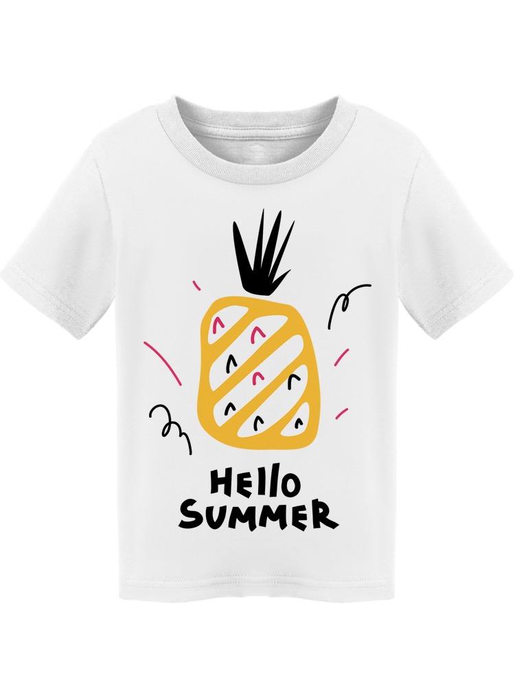 Hello Summer  Simple Pineapple Tee Toddler's -Image by Shutterstock