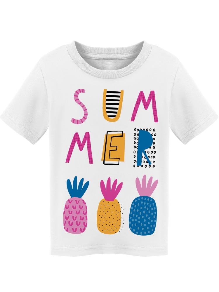 "summer" Pineapples Colorful  Tee Toddler's -Image by Shutterstock