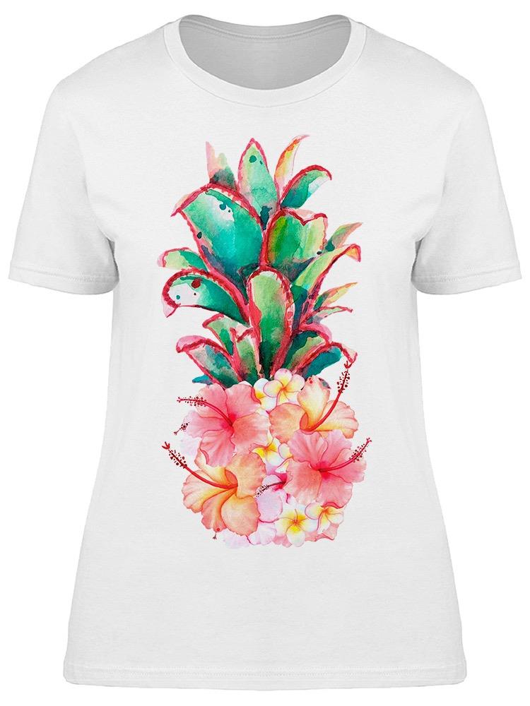 Pineapple Exotic Flowers Tee Women's -Image by Shutterstock