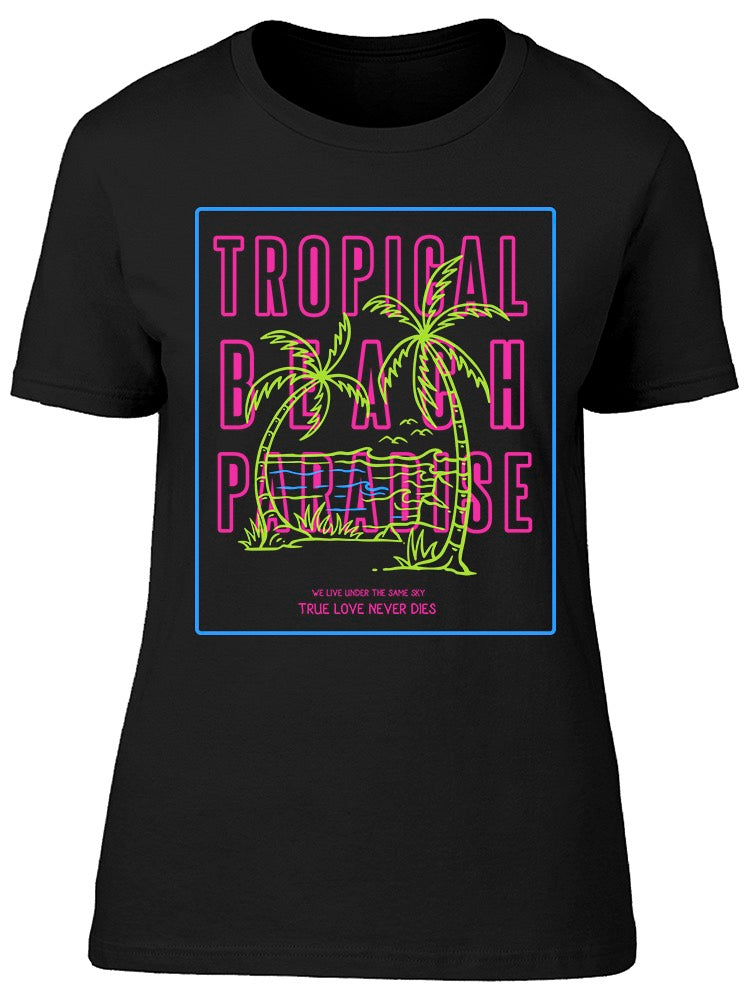 Tropical Beach Palm Tee Women's -Image by Shutterstock