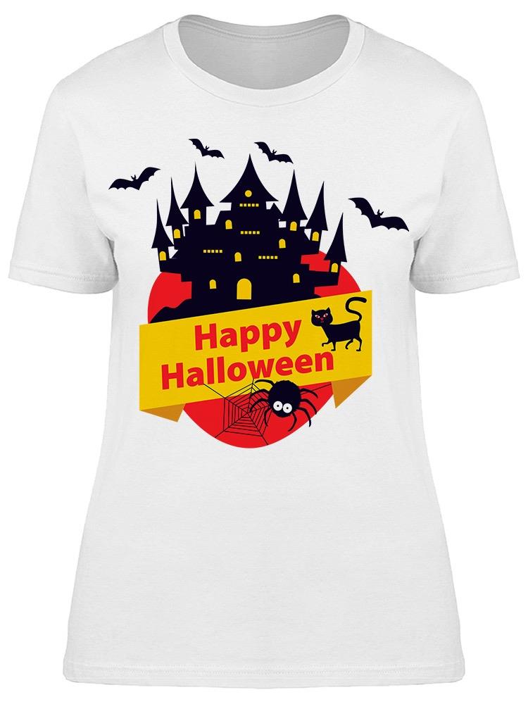 Happy Halloween Castle Tee Women's -Image by Shutterstock