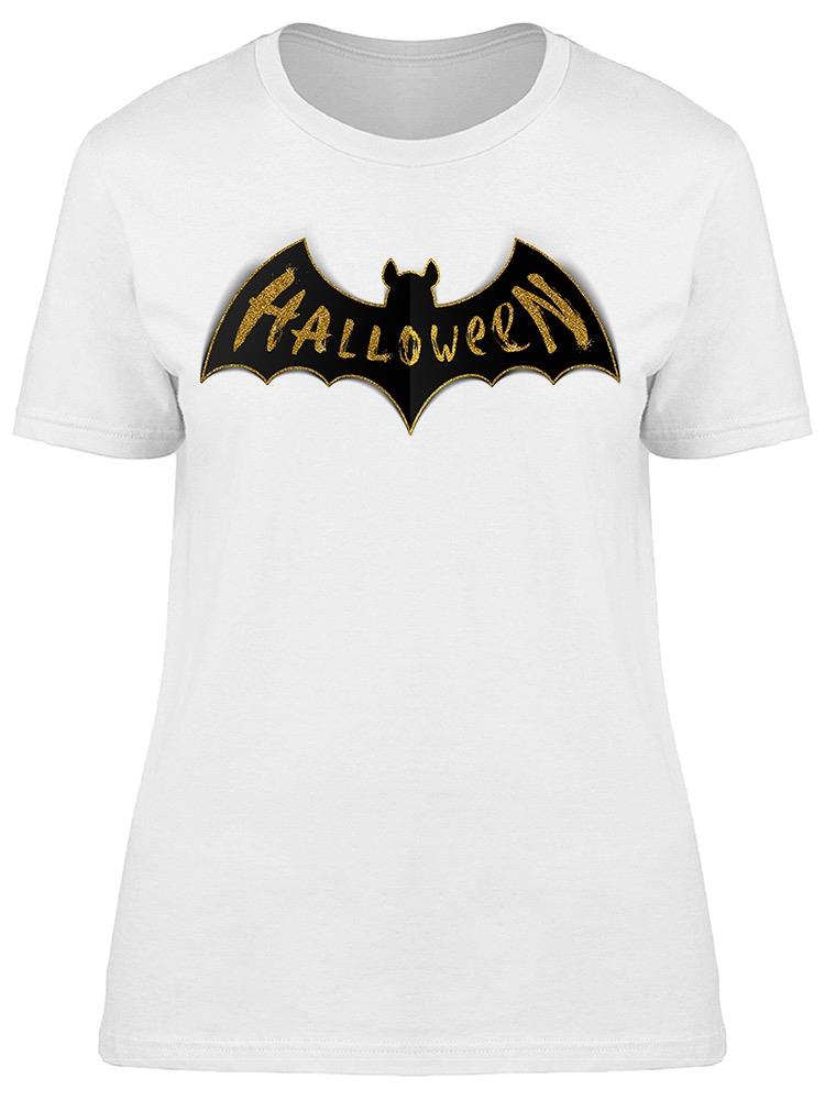Halloween Bat Lettering Tee Women's -Image by Shutterstock