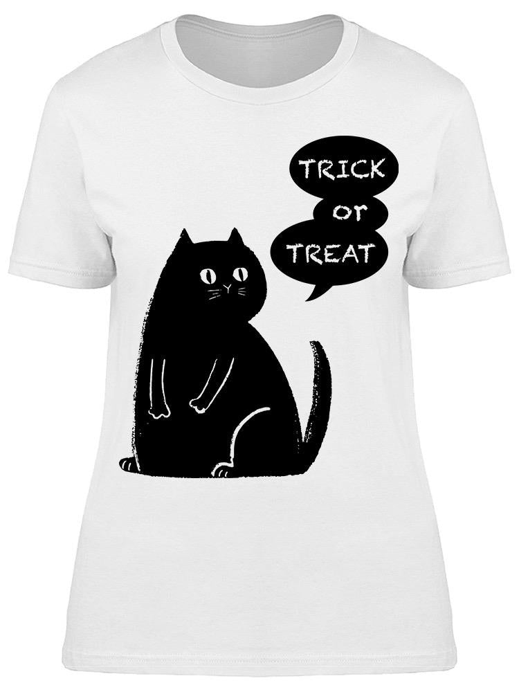 Fat Halloween Cat Graphic Tee Women's -Image by Shutterstock