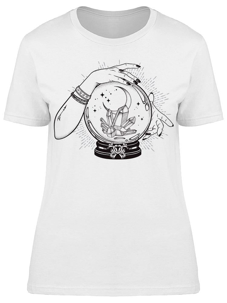Hand Drawn Magic Crystal Ball  Tee Women's -Image by Shutterstock