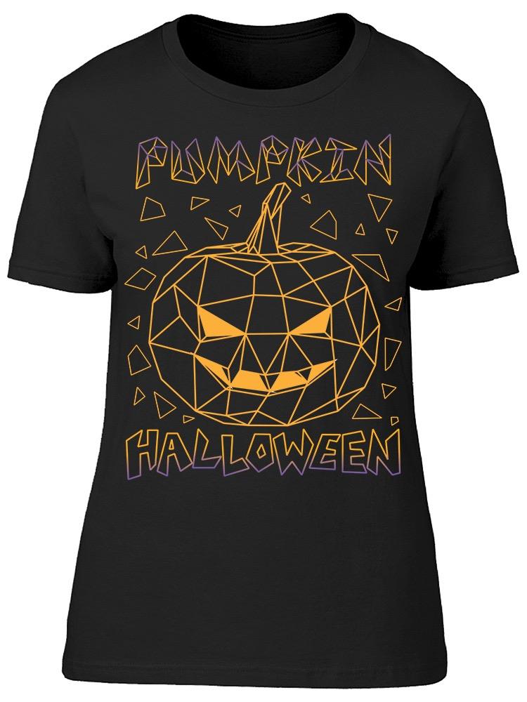 Halloween Pumpkin Poligonal Tee Women's -Image by Shutterstock