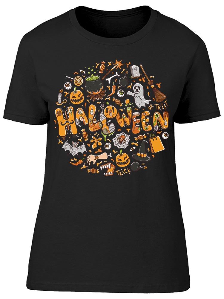 Halloween Ghost Icons Tee Women's -Image by Shutterstock