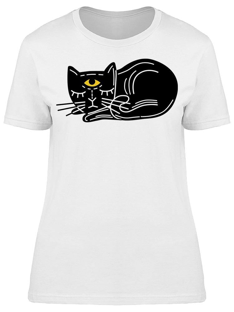 Black Cat With Three Eyes Tee Women's -Image by Shutterstock