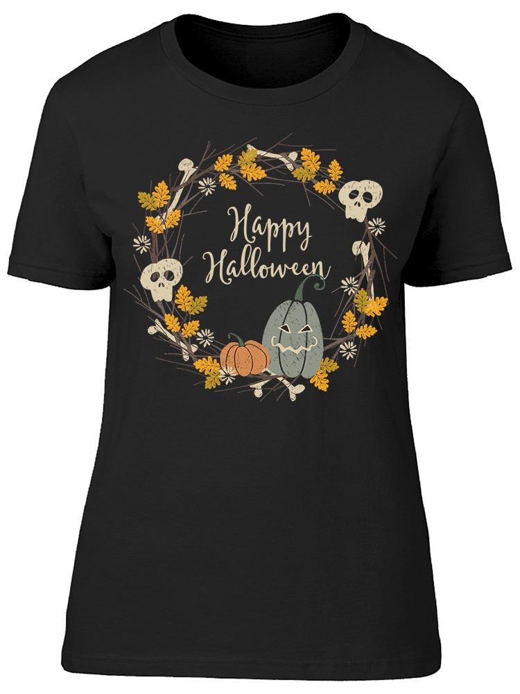 Halloween Party Round Graphic Tee Women's -Image by Shutterstock