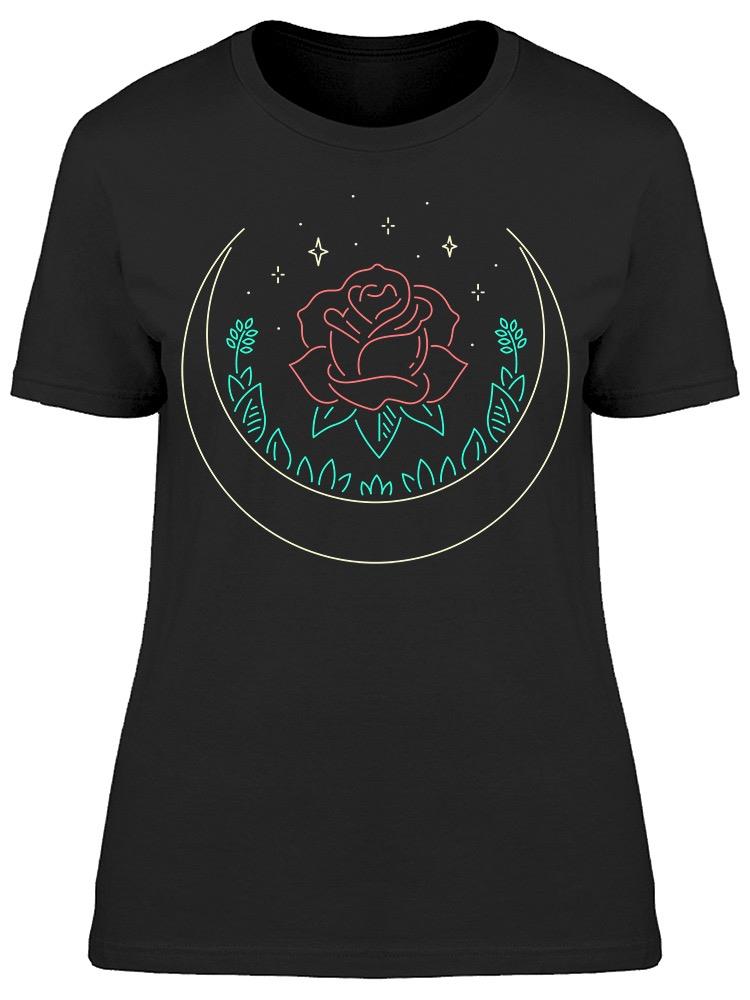 Rose With Crescent Moon Tee Women's -Image by Shutterstock