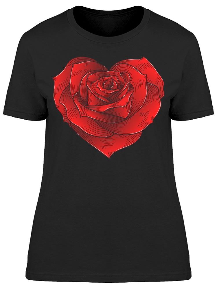 Heart Shaped Rose  Tee Women's -Image by Shutterstock