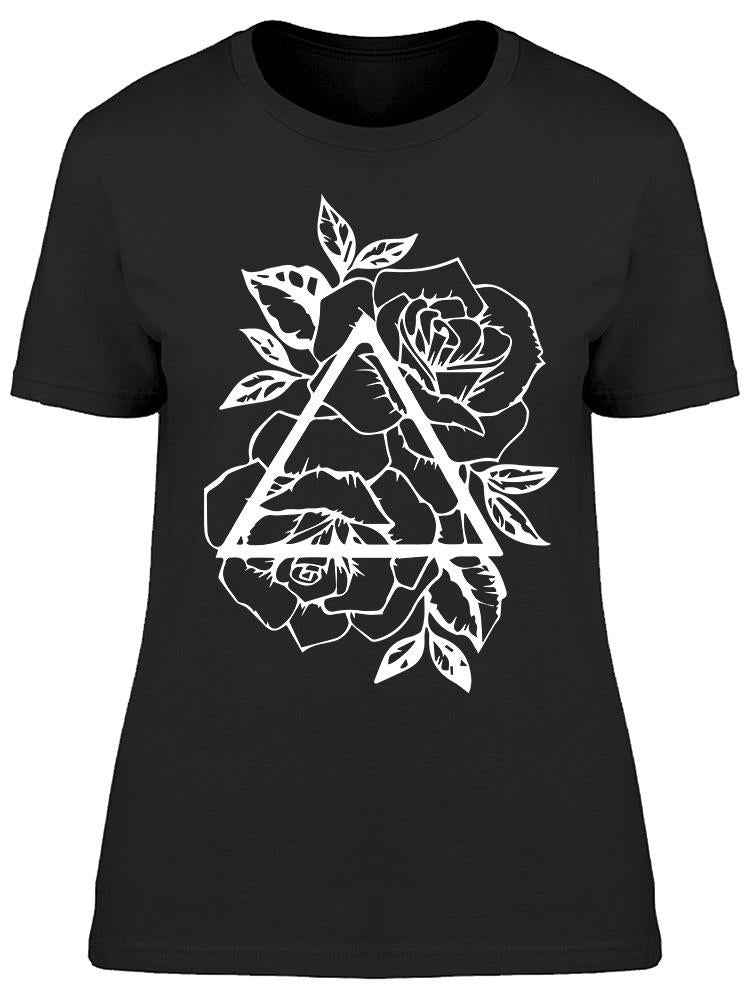 Triangle Flower Hand Drawn Tee Women's -Image by Shutterstock