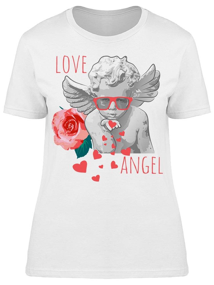 Love Angel Drawing Rose  Tee Women's -Image by Shutterstock