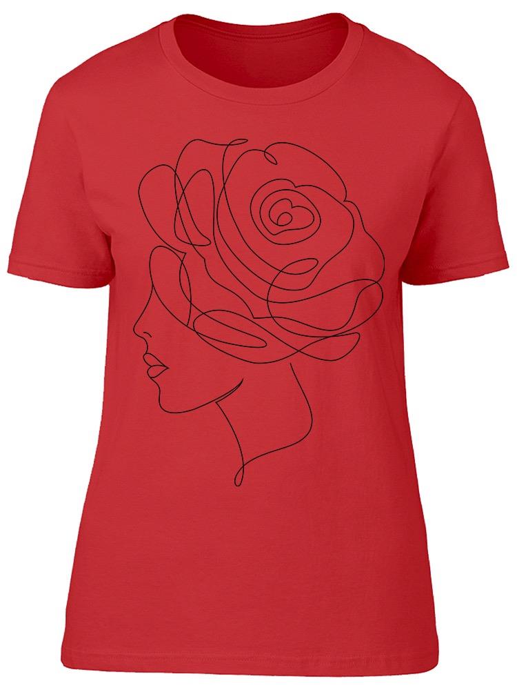 Woman Line Drawing Tee Women's -Image by Shutterstock