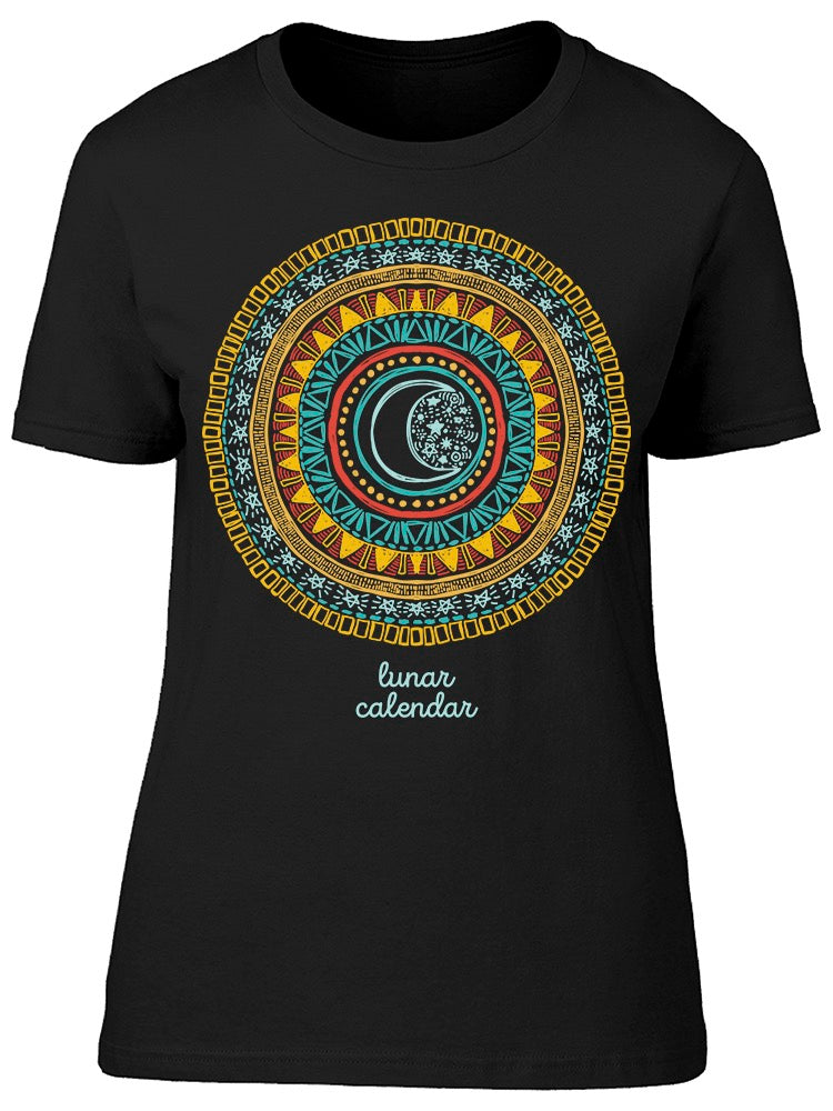 Doodle Mandala With Moon Tee Women's -Image by Shutterstock